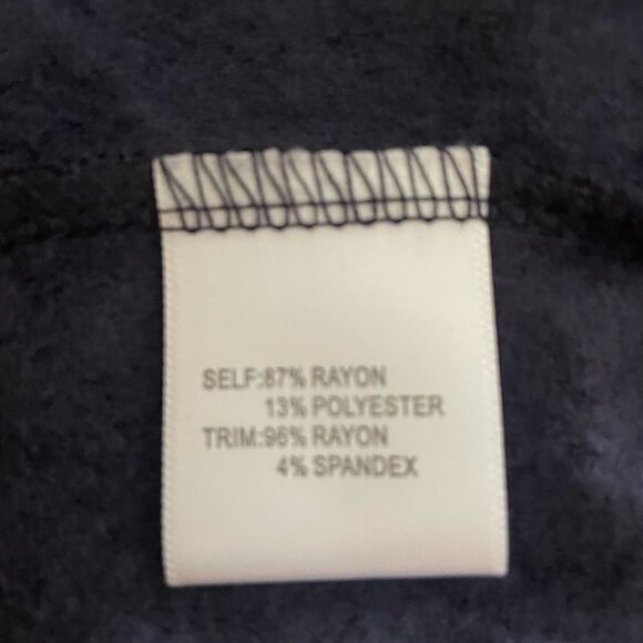 🆕 June & Delaney Women’s Blue /metallic Print Cowl Neck Sweatshirt Size M - Picture 5 of 5